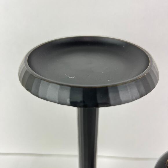 Crate & Barrel Metal Pillar Candle Holders - Picture 6 of 8